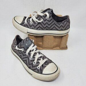 Converse Chuck Taylor All Star Shoes  Grey Chevron X  518655F - Women’s Size 5.5